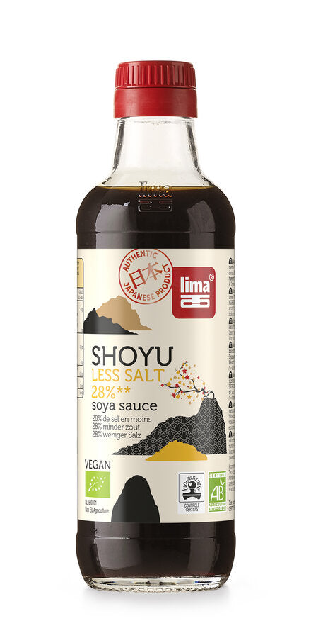 Soja Soße Shoyu Mild 28% weniger Salz, Lima – Pfluger Mosisgreut