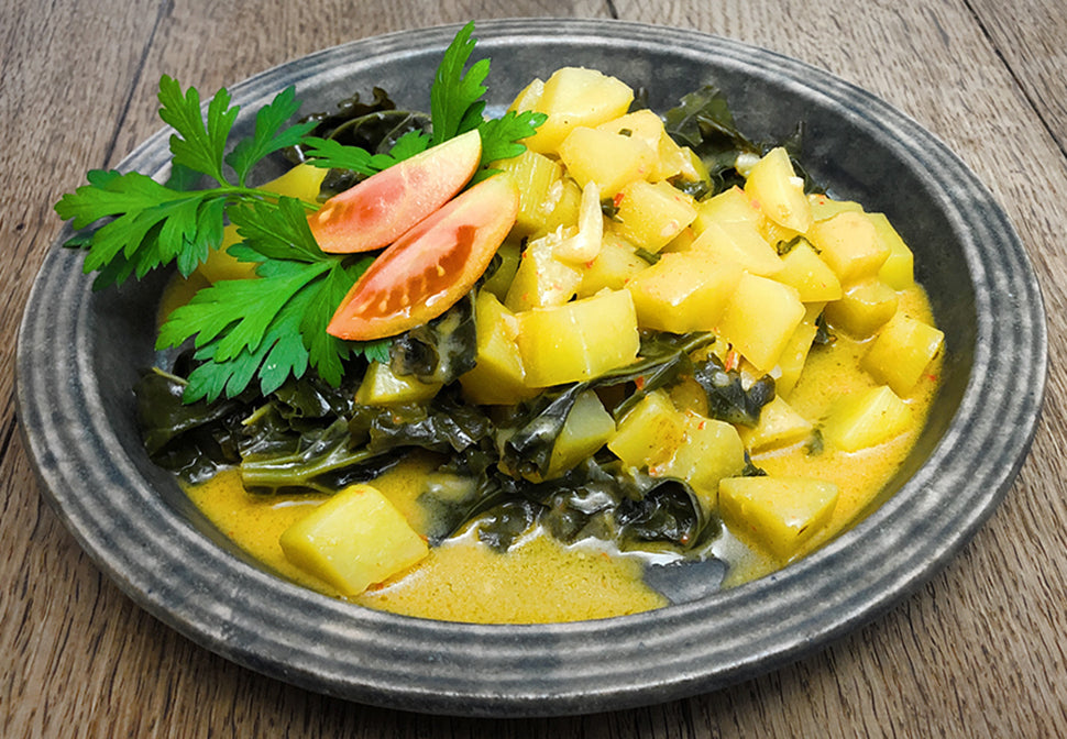Kartoffel und Grünkohl in Curry-Kokossoße