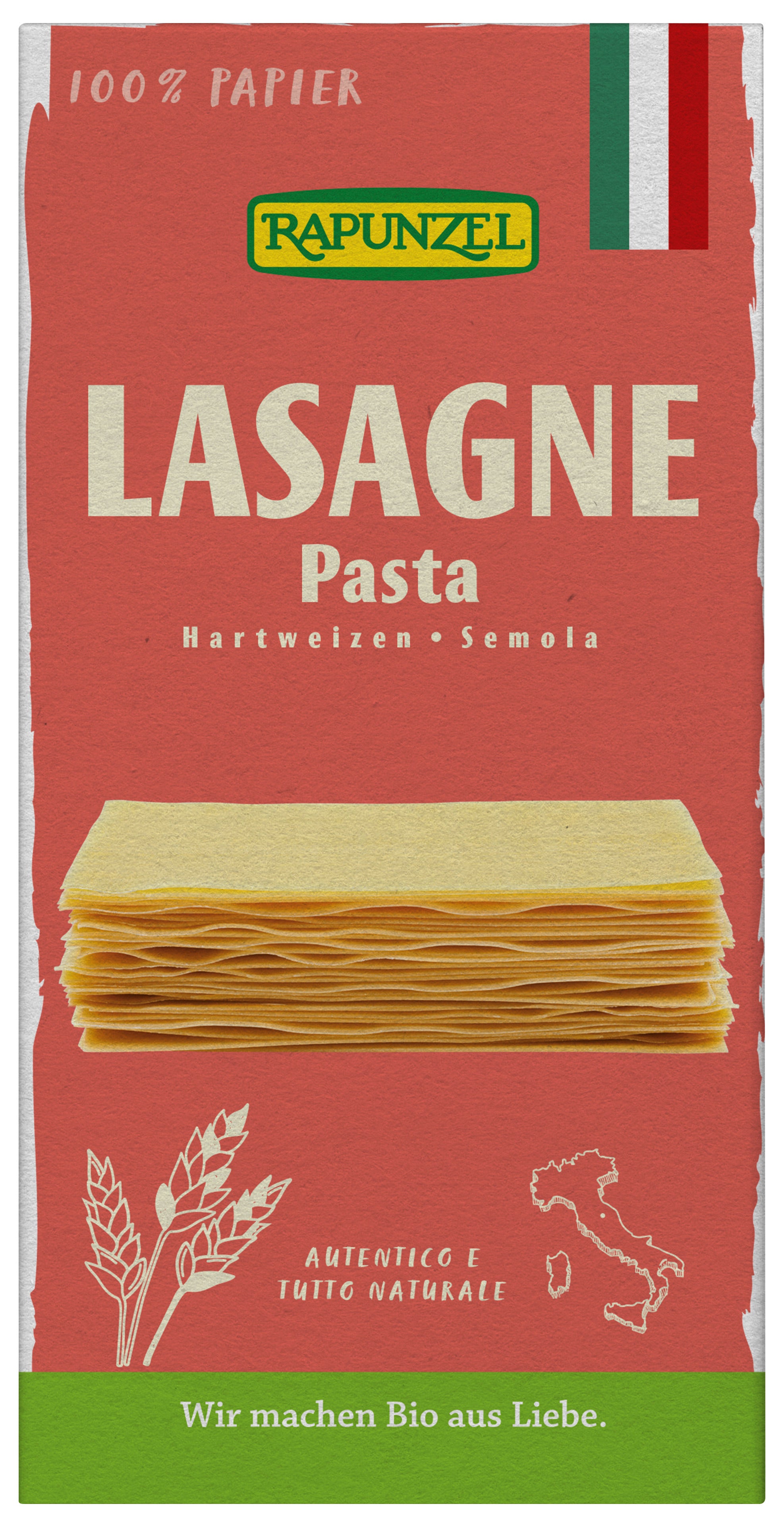 lasagneplatten aufbewahren Lasagne-Platten Semola, Rapunzel, 12x250g